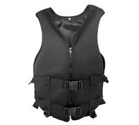 Buoyancy Vest | Adjustable Flotation Device for Swimming, Water Sports | Lightweight Safety Jacket Adults Kids (Universal Fit)(Black A,XS)