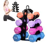 Bupans A-Frame Dumbbell Rack Stand with Handle, 4-Tier Alloy Steel Rack for Home Gyms and Offices