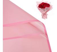 Bupduq 30 Sheets Blush Pink Flower Bouquet Wrapping Paper，Florist Supplies Fully Water-Resistant Floral Bouquet Wrapping Paper Bouquet Accessorie，Flower Shop Packaging Pape for DIY Gift Wedding