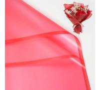 Bupduq 30 Sheets Red Flower Bouquet Wrapping Paper，Florist Supplies Fully Water-Resistant Floral Bouquet Wrapping Paper Bouquet Accessorie，Flower Shop Packaging Pape for DIY Gift Wedding Birthday
