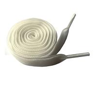 BupiMufi 1 cm wide flat laces made of velvet, one-sided velvet ribbon shoelaces, 100 cm, 120, White, 120