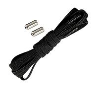 BupiMufi Loop-free metal capsule shoelaces elastic laces with quick release, black, One Size