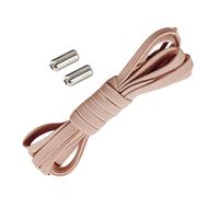 BupiMufi Loop-free metal capsule shoelaces elastic laces with quick release, khaki, One Size