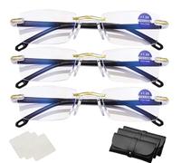 Bupmnd Self Adjusting Glasses, Blue Self Adjusting Glasses Far and Near, Smart Autofocus Eyeglasses for Women & Men (3, One Size)