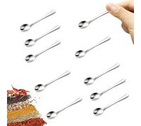 Buqpow 10 PCS Tiny Stainless Steel Spoons for Spices Jars, Mini Size 2.87inch, Cute Small Stainless Steel Condiment Spoons