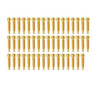 Buqpow 50pcs Pickup Metal Pins-One Word-Closing 3x21MM/5.0MM (Diameter 3.0MM) Guitar Pickup Parts Screw Rods Gold