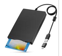 Buqpow Floppy Disk Reader 3.5 Inch External USB Type A&C Floppy Disk Drive Floppy Disc Reader for Laptop