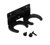 Buqpow Microphone Holder,Wireless Microphone Holder for Mic Stand Wall Mounted Microphone Hanger Clip Double Hook Stands Holder