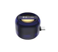 Buqpow Portable Mini Speaker Universal Type-C Sound Box Type-C Plug in Mobile Phone Amplifier External Wired Home Clear Blue