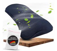 BURADIA Bath Pillow with Laundry Net - Ultimate Comfort and Relaxation with Latest Air Mesh Technology - Bath Pillow for Bathtub with 4 Strong Suction Cups - Neck / Pillow (Dark Blue)