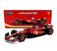 Bburago Formula 1 F1 Ferrari SF-24 Race Car - Leclerc with Helmet - 1:18 Scale - Incredibly Detailed Die-Cast Colectible Replica Race Car, Multiple Colours