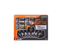 Burago 1:43 1/43 F1 MCLAREN DELUXE GIFT SET WITH DISPLAY STAND B18-38169