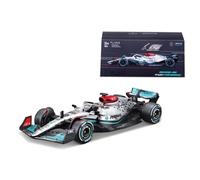 Burago 1:43 Scale Mercedes Benz W13 2022 #63 Case with Russell Helmet