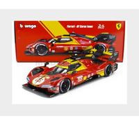 Bburago FERRARI RACING 499P LE MANS HYPERCAR (2024) AF CORSE #50-1:18 Scale - Incredibly Detailed Die-Cast Replica Collectible Race Car Model