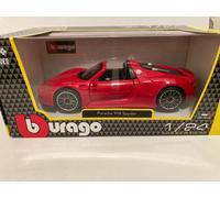 Porsche 918 Spyder 2015 in red 1:24 scale model from Bburago