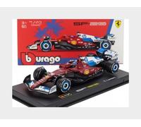 BURAGO 18-36852-L-MIAMI Ferrari F1 SF-25 Team Scuderia - Pilot And Display Case