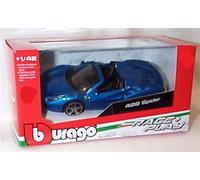 Burago 2016 Ferrari 488 Spider Metallic Blue car 1:43 scale Diecast model