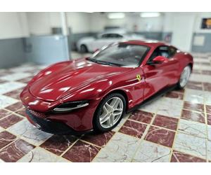 BURAGO 2020 FERRARI ROMA V8 COUPE RED 1/24 SCALE DIECAST MODEL CAR