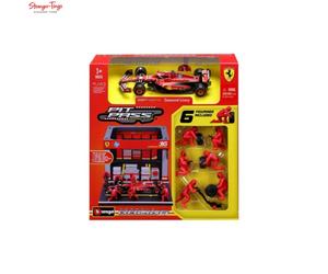 Burago 36862L - 1/43 Ferrari SF-24 NO.16 Leclerc 2024 Pit Pass Set