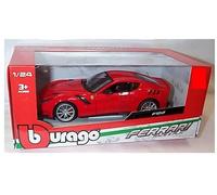 burago Ferrari F12tdf in Red Race & Play car 1:24 scale diecast model