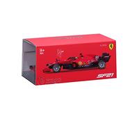 Burago May Cheong GROUP-BBURAGO-1/43 Formula 1 with Helmet #Sainz-Vehicle for Children from 3 Years 36828S, 36828S, 1/43 Ferrari-SF 1000-#SANZ 2021