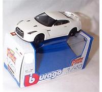 Burago Street fire N'issa'n GTR 2008 White car 1:43 scale Diecast model