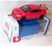Burago Street fire red Subaru impreza WRX STI car 1:43 scale Diecast model