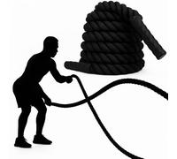 BURAKH 6M /9M /12M Battle Ropes, Battle Rope for Strength Training - 38mm Heavy Duty Gym Rope for Cardio & Full Body Workout (38 mm/9 m)