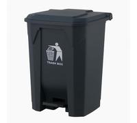 BURAKH 80L Pedal Bin Large Plastic Kitchen Rubbish Bin with Lid, Hands-Free Foot Operated Waste Dustbin for Home, Office, Bathroom, Utility Room and Commercial Use