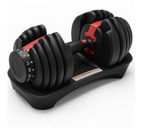 BURAKH Adjustable Dumbbells Set 24KG/40KG Weights - 15-in-1 Space-Saving Weights for Home Gym with Smart Dial System, Non-Slip Handle & Safety Lock - Full Body Strength Gym Equipment (24, Kilograms)
