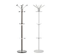 BURAKH Coat Marble Base Stand Freestanding Garment Jacket Rack Umbrella Cloths Hanger Free Standing Clothes/Hat Rack | Coat Rack for Entryway/Hallway (White)