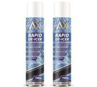BURAKH De-Icer Spray 750ml Pack of 2, Fast Acting Car Windscreen & Window Deicer, Ice Frost & Snow Remover for Mirrors, Rapid Winter Visibility Formula for Cars Vans & Taxis