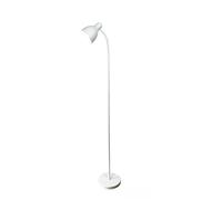 BURAKH Floor Lamp Metal Standing Adjustable Neck Heavy Metal Base Reading Home Light | LED Floor Light for Bedroom, Living Room - Bulb Not Include (White)
