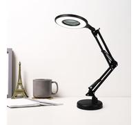 BURAKH LED 3X Magnifying Lamp Heavy-Duty Workplace Desk Lamp 3 Color Modes Desk + Clamp 3-Color-Mode Dimmable Lights
