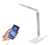 BURAKH Portable Desk Lamp LED Table Lamp with USB Charging Port, Folding Eye-Caring Desk Lamp 3 Color Modes, Multifunction Table Touch Control for Office, Bedside, Reading