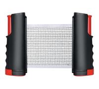 BURAKH Retractable Ping Pong Net - Portable Table Tennis Net Replacement Set for Indoor Table Games Adjustable Clip-On Net for Ping Pong Table, Office Desk, Home Kitchen or Dining Table (Black)