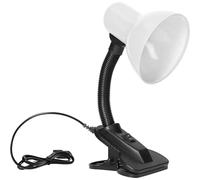 BURAKH Simple Design Study Desk Lamp Flexible Neck E27 40W Table Lamp Without Bulb for Studying Book Reading - Desk Light Toggle Switch-Home Light (White-Style 2)
