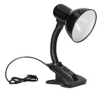 BURAKH Simple Design Study Desk Lamp Flexible Neck E27 40W Table Lamp Without Bulb for Studying Book Reading - Desk Light Toggle Switch-Home Light (Black-Style 2)