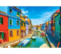 CASTORLAND 1000 Piece Jigsaw Puzzles, Burano Colors, Italy, Venice, Adult Puzzle, Castorland C-105250-2