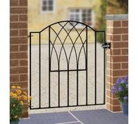 Abbey Low Bow Top Metal Garden Gate 94cm High Black