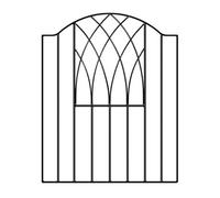 Burbage Iron Craft Abbi Metal Low Bow Top Garden Gate 880mm Gap X 942mm High Vesb