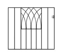 Burbage Iron Craft Abbi Metal Low Flat Top Garden Gate 914mm Gap X 812mm High Abzp32