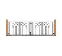 Burbage Iron Craft Abbi Metal Scroll Driveway Gate 3095mm Gap X 812mm High Abzp12