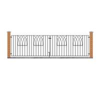 Burbage Iron Craft Abbi Metal Scroll Driveway Gate 3264mm Gap X 812mm High Abzp13