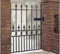 Burbage Iron Craft Balmoral Premium Range Spear Top Single Gate, Fits Gap W914 x H1168 mm in Black Burbage Iron Craft Black