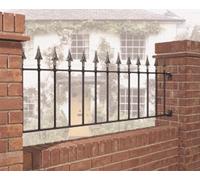 Burbage Iron Craft Balmoral Spear Top Railing Panel Fits Opening, Fits Gap W1830 x H560mm in Black Burbage Iron Craft Black