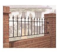 Burbage Iron Craft Balmoral Spear Top Railing Panel Fits Opening, Fits Gap W1830 x H560mm in Black Burbage Iron Craft Black