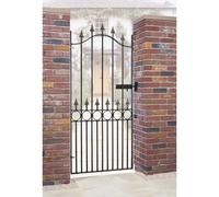 Burbage Iron Craft Balmoral Spear Top Tall Single Gate - Fits Gap 1067 mm x 1905 mm High in Black Burbage Iron Craft Black
