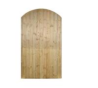 Burbage Iron Craft Carla Flat Bow Top Single Timber Gate 900mm Wide X 1800mm High - Tongue & Groove Close Boarded Ca42