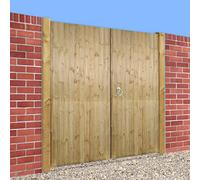 Burbage Iron Craft Carlo Double Driveway Timber Gate 2100mm Wide (82.5") X 1800mm High (71") Pressure Treated & Tanalised